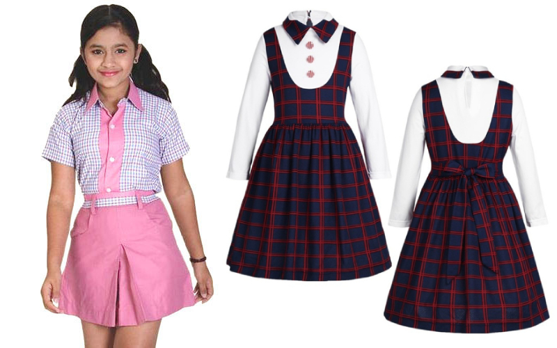 DIY  School Uniform Cutting and Stitching  Uniform pinafore dress  7  year baby girl  rafni  YouTube