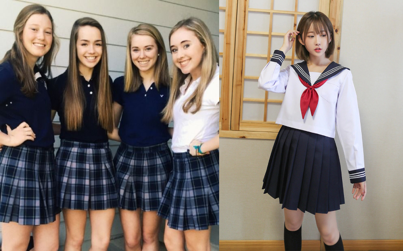 School Girls Uniform In China